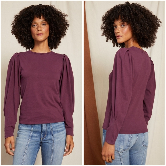 AMO Emily Long Sleeve Winetasting Top Tshirt Tee Medium - Picture 1 of 7